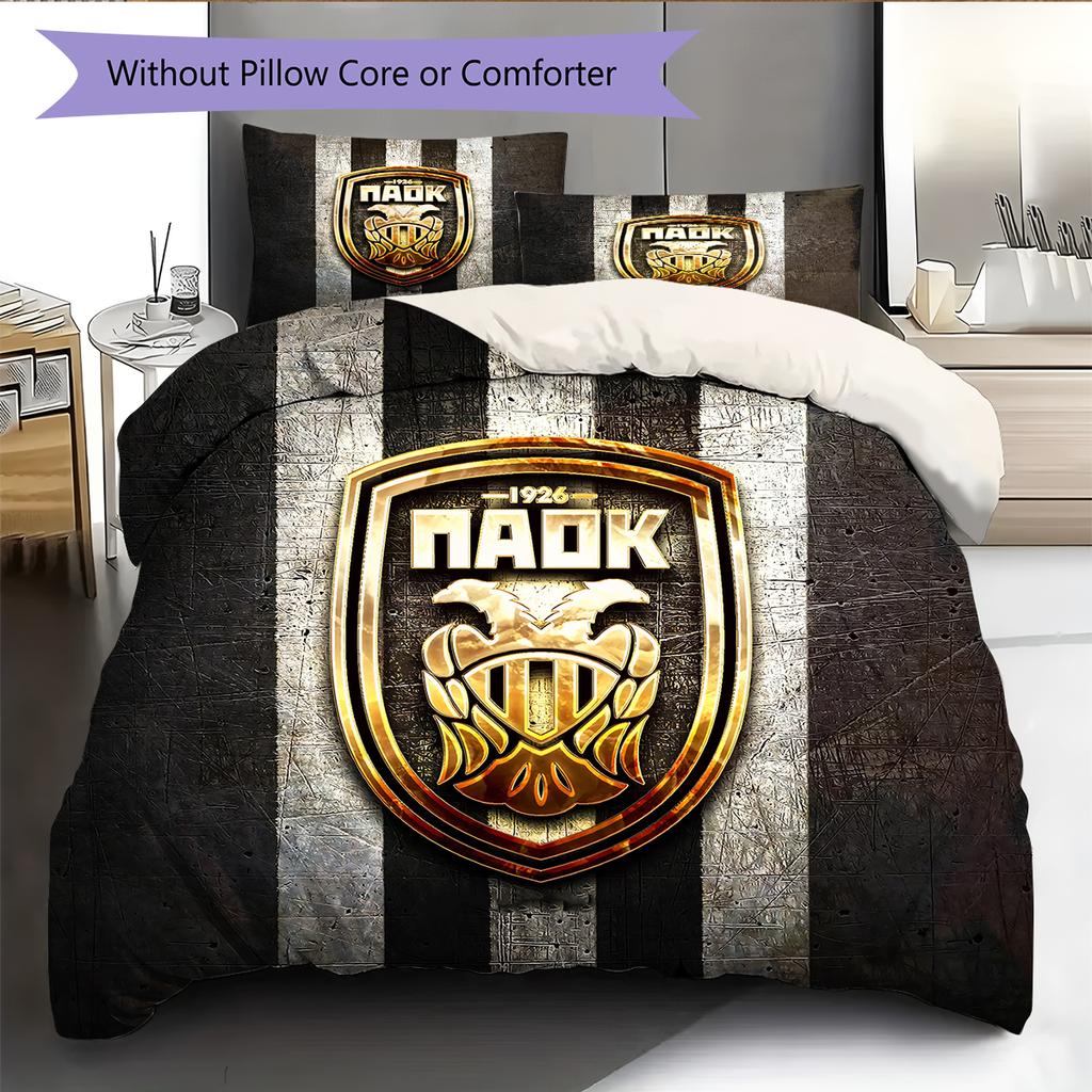 Biancheria da letto con motivo PAOK FC Decorazione per la casa Regalo di compleanno (1 * copripiumino + 2 * federa, senza nucleo)