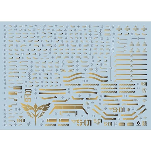 Gold-plated!! HG RG MG PG RE HiRM Robot MS Detail-Up Water-Transfer Decals (for MG 1/100 MSN-04 Sazabi Ver.Ka)