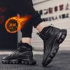 Winter High-top Velvet Snow Boots Thickened Thermal Men's Shoes Personalized Cotton Shoes Black Winter Martin Men's Boots