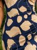 Navy Beige Abstract Leopard Print One Shoulder Spaghetti Strap Bodycon Midi Dress Slim Fit Waisted Dress