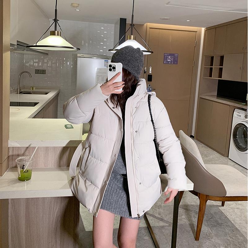 

In Winter The Updated Waist-closing Detachable Belt Is Thin and Thin and The Cotton Coat Is Thickened with Down Cotton Cott Practical Use S