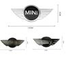1 Stück Metall Heck Front Haube Emblem Abzeichen Dekoration für Mini Cooper R55 R56 R50 R60 R61 Ersatz Logo Auto Styling Zubehör