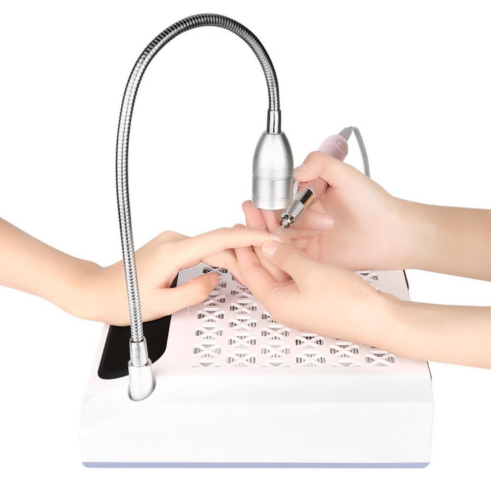 4 In 1 80W Strong Power Electric Nail Drill Nail Cleaner Nail Art Lamp Hand Pillow