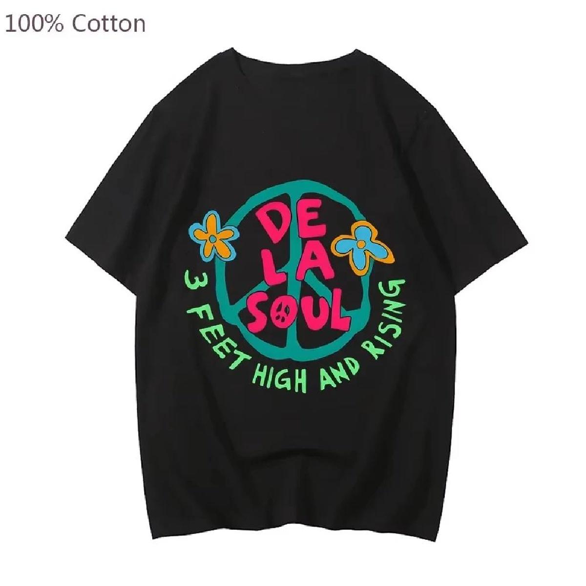 

De La Soul Fashion Anime T-shirts Printed Graphic Tshirt Harajuku Casual 100% Cotton Men_women Tee-shirt Cute Cartoon T-shirt XXXXXL чёрный