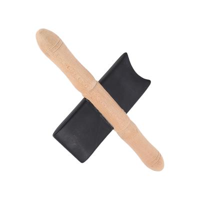 Racloir de Massage en Pierre Bian Outil en Bois Sha pour Soulagement Musculaire Épaule Cou Bras Jambe Dos avec Bords Poignée Ergonomique