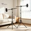 Hairdressing Training Wig Stand 0.5/1.6M Mannequin Head Stand, Height Adjustable Display Tripod for Cosmetology, Training, Styling Hair Perming