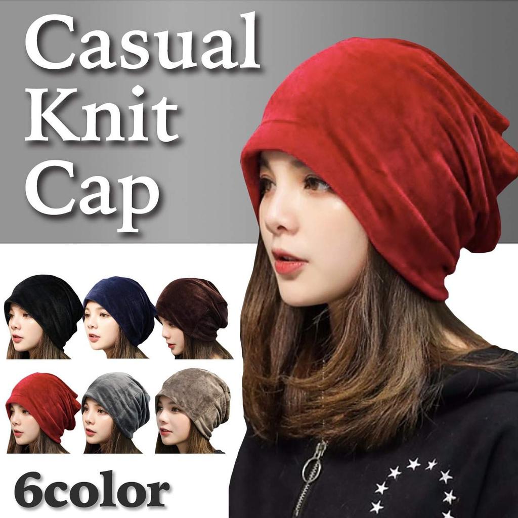 CHROME CRANE Damska czapka dzianinowa welurowa, Gruba, Jednokolorowa, Ciepła i urocza, Idealna na zimną pogodę, CB012 (02.Szary)