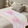 Butterfly Floral Print Flannel Blanket Non-bulky, Soft Skin-friendly, Warm Cozy Throw for Home, Christmas & Halloween