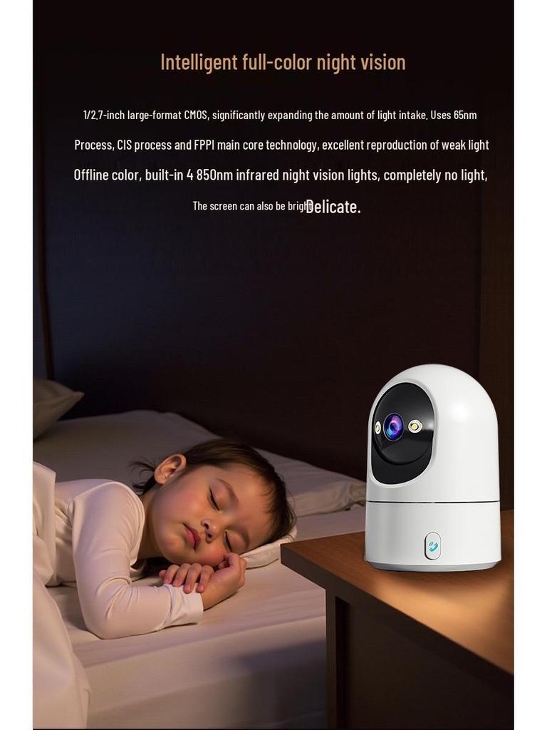 2025 HD Wireless Indoor Surveillance Camera with Remote Mobile Monitoring