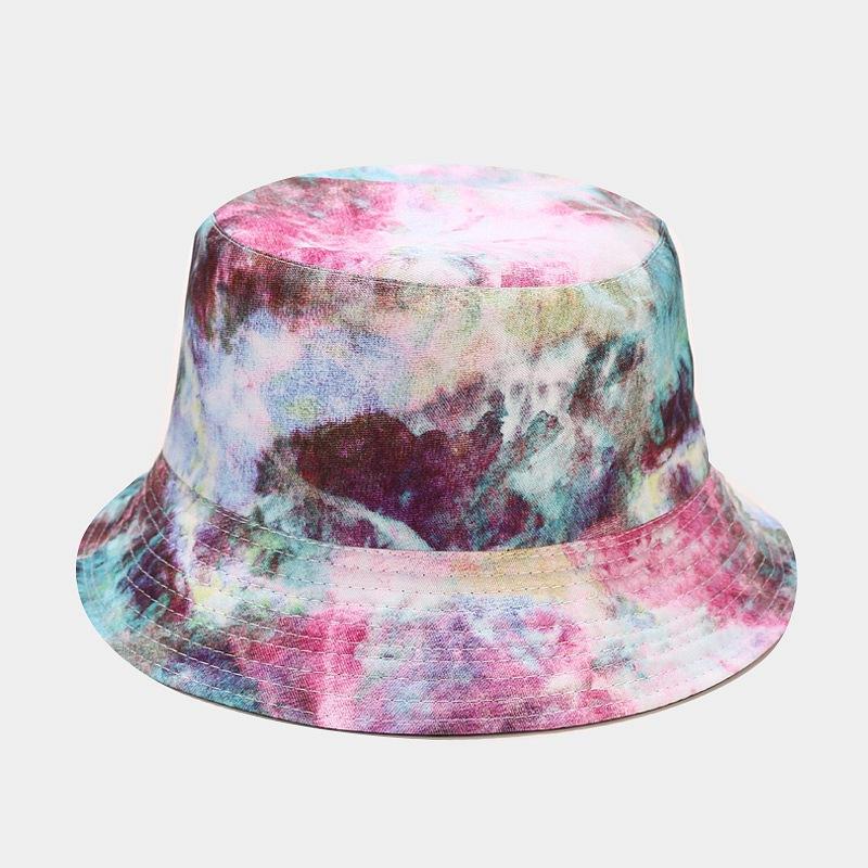 3D Printed Pattern Fisherman Hat Tie Dye Double-sided Basin Hat for Men Women Summer Outdoor Sun Protection Sunshade Hat