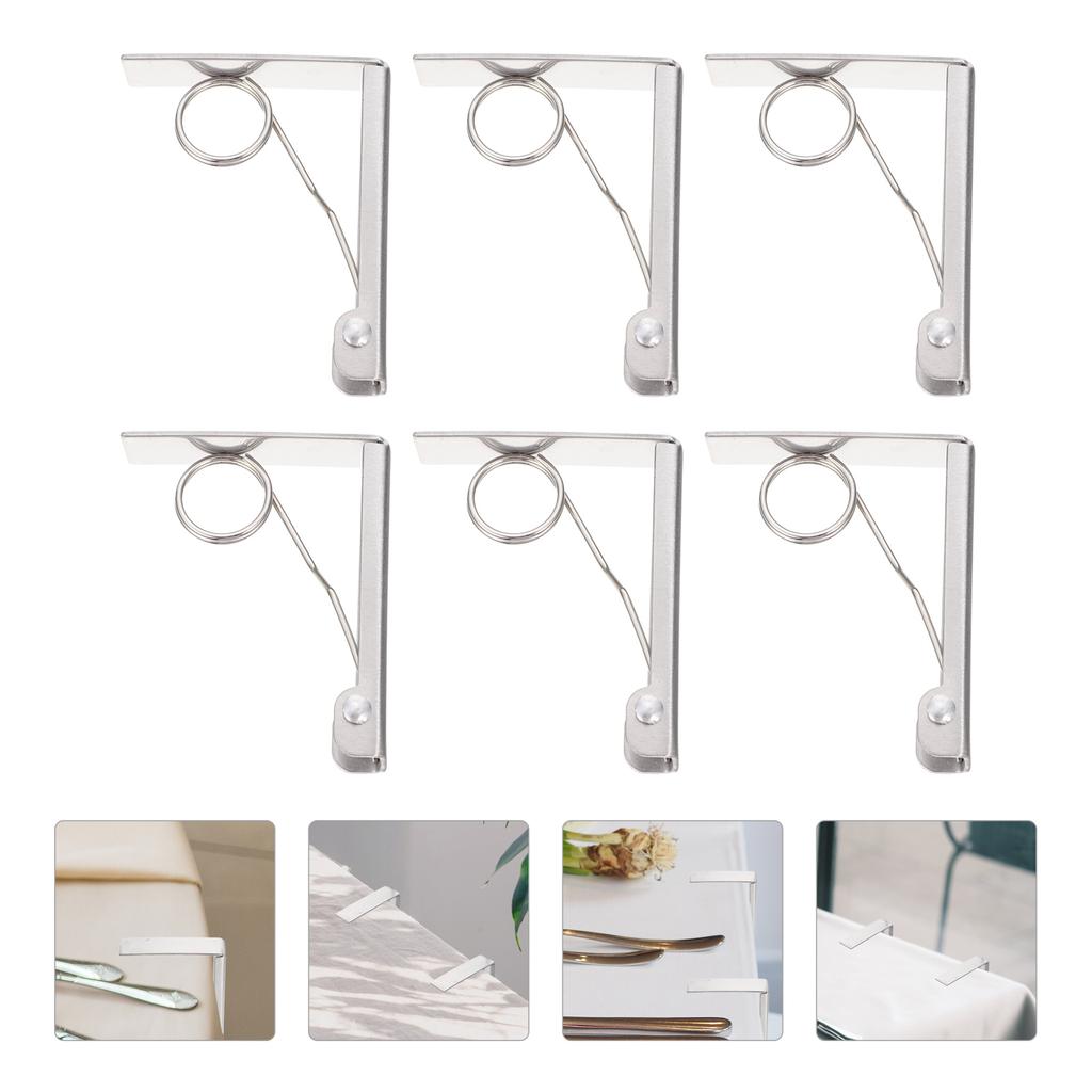 6 Pcs Tablecloth Clip Camping Clips Picnic Accessory Portable Clamps Supply Convenient