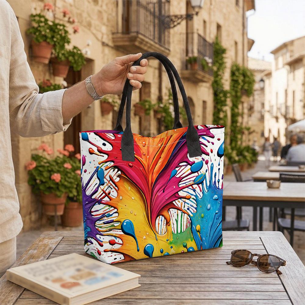 Colorful Graffiti Large Capacity Tote Bag Casual Daily Shoulder Bag for Shopping Travel