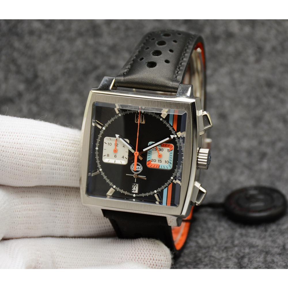 Haojia Monaco stainless steel chronograph quartz watch Guangzhou manufacturer hot-selling live broadcast men s watch