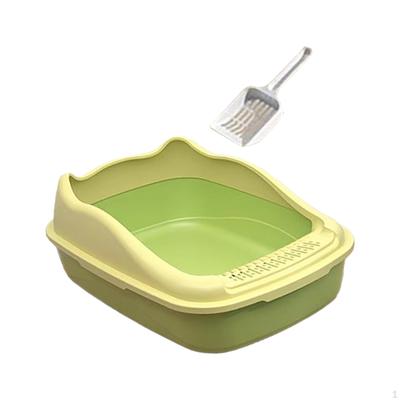 Cat Litter Box Toilet Sand Kitten Pet Supplies Bedpan High Sided Portable Semi
