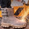Bottes de sécurité d'hiver pour hommes Chaussures Bottes de travail anti-perforation Chaussures à embout en acier Bottes de neige chaudes en peluche Chaussures indestructibles