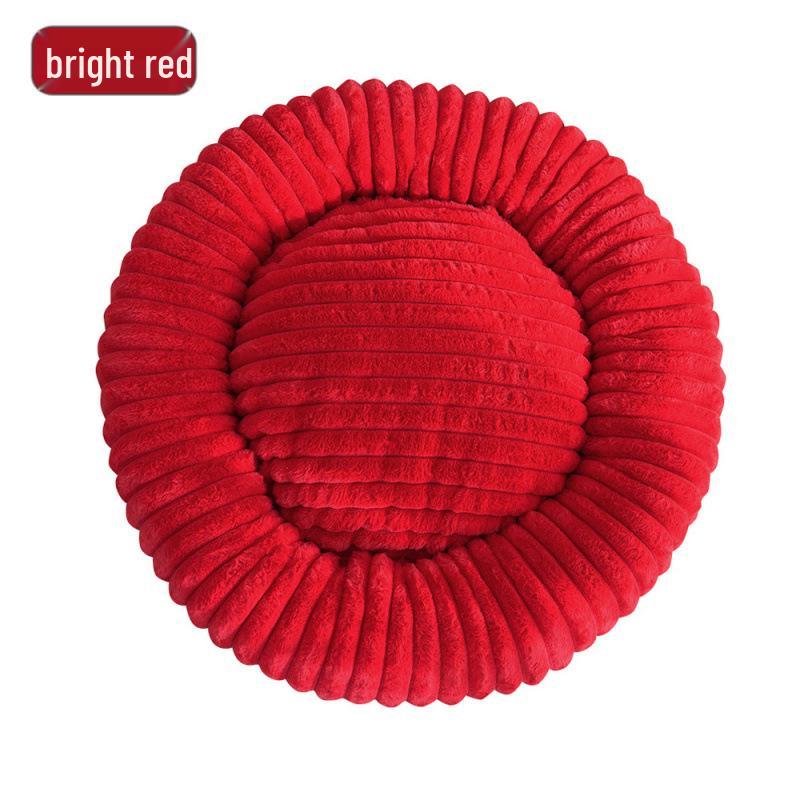 Cross-Border Faux Fur Pet Nest: Warm Round Bed for Dogs & Cats