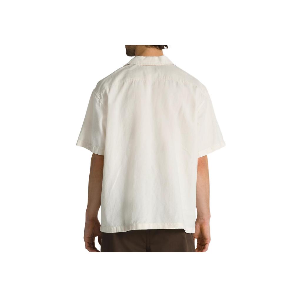 Vans Solid Color Casual Short Sleeve Shirt Unisex Tops Beige VN000CB58DH