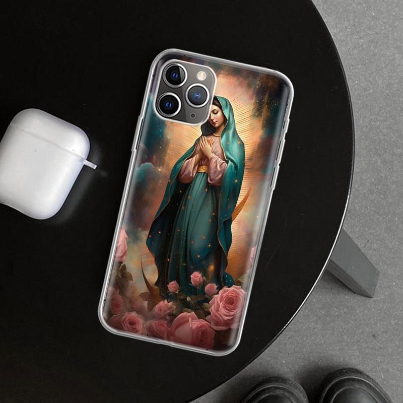 Virgin De Guadalupe Mary Phone Case Cover for iPhone 11 12 13 Mini 14 15 Plus 16 Pro Max 17 Air 7 8 + SE Art Customized Fundas 1