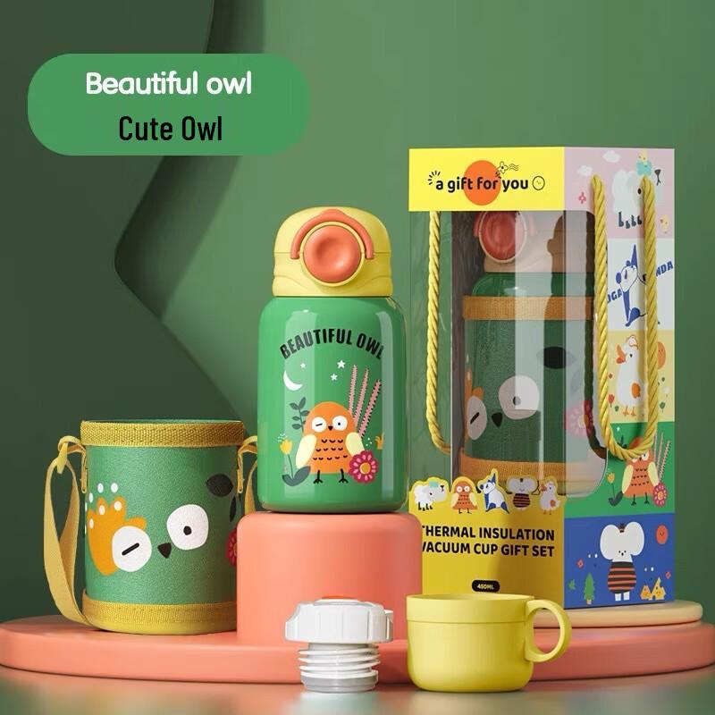 Cute Cartoon Kids 316 Stainless Steel Insulated Straw Bottle
