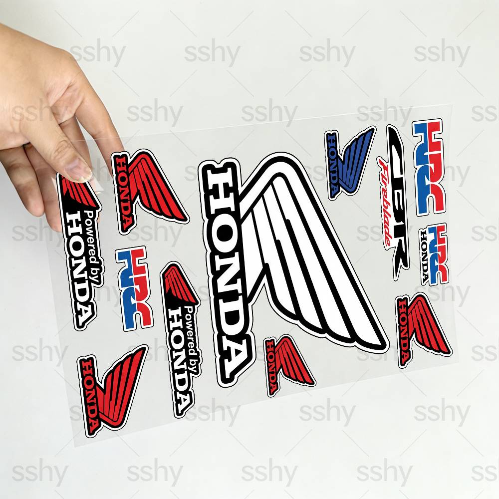 FOR HONDA Universal Multi-Purpose Reflective Waterproof Stickers Scratch Conceal For Auto Bike Helmet Mug Fridge DecorationOW3 Vhbm0