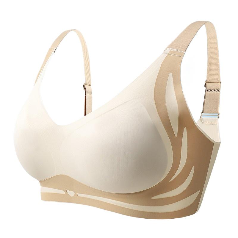 L-4XL PLUS Dame Push-up BH Sømløs Trådløs BH Stor Størrelse Undertøy
