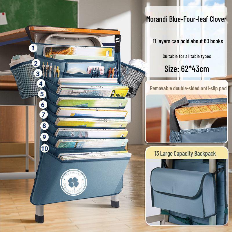 Large Capacity Hanging Bedside Book Bag - Ideal for Middle & High School Students