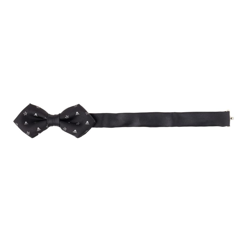 [Fortuna Tokyo] 18. Hokusai Bow Tie FT-BT18 Black Bow Tie (One Size Fits All)
