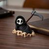Mini Grim Reaper Statue, 3D Printed Halloween Skull Grim Reaper Figurine for Tabletop, Desk, Shelf Home Decor