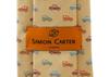 SIMON CARTER Colorful Car Silk Tie (Gold)