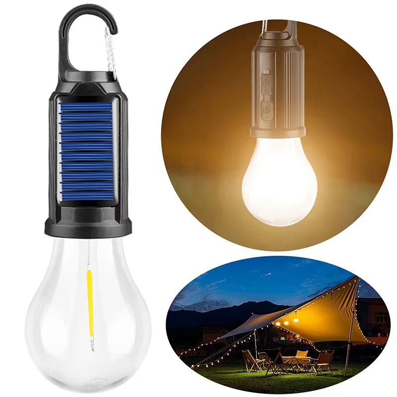 Solar Powered Charging Camping Lamp Atmosphere Lamp Multifunctional Handheld Tungsten Filament Lamp Outdoor Retro Camping