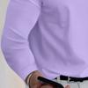 Men Tops Solid Color Slim Fit Long Sleeves Pullover Colorfast V Neck Casual Plus Size Autumn Shirt Men Clothes