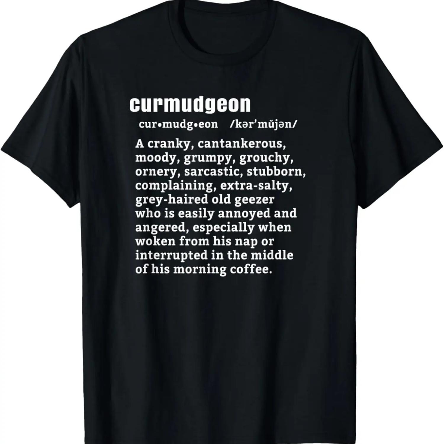

CURMUDGEON (Nap & Coffee Version) _ Funny Senior Citizens T-Shirt XXXXXL