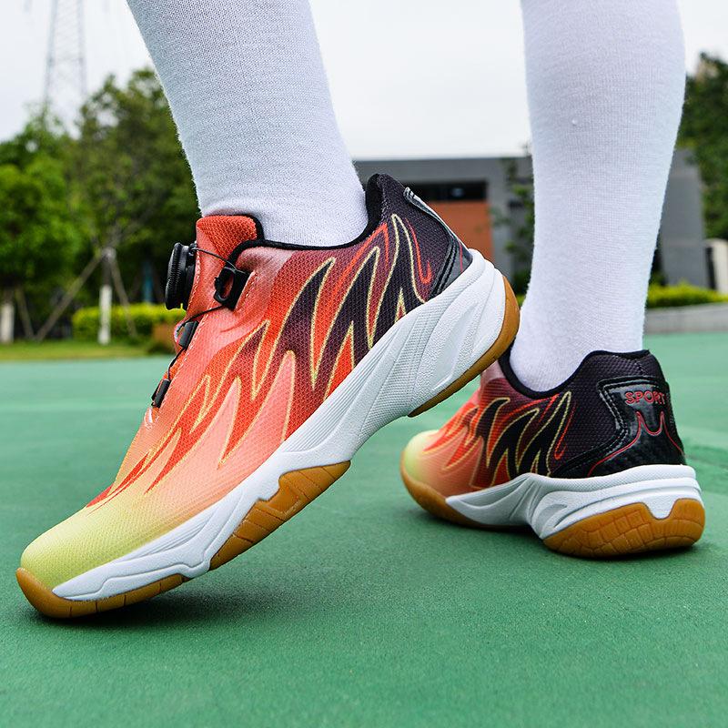 Children Rotating Buckle Badminton Shoes Breathable Non-Slip Professional Sports Sneakers Adult