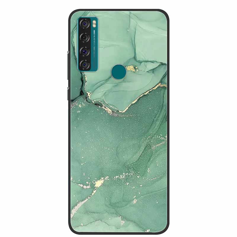 For TCL 20 R 5G Case Marble Silicone TPU Soft Phone Back Cover Case For TCL 20R 5G Funda Bumper Protector Capa Shockproof Coque