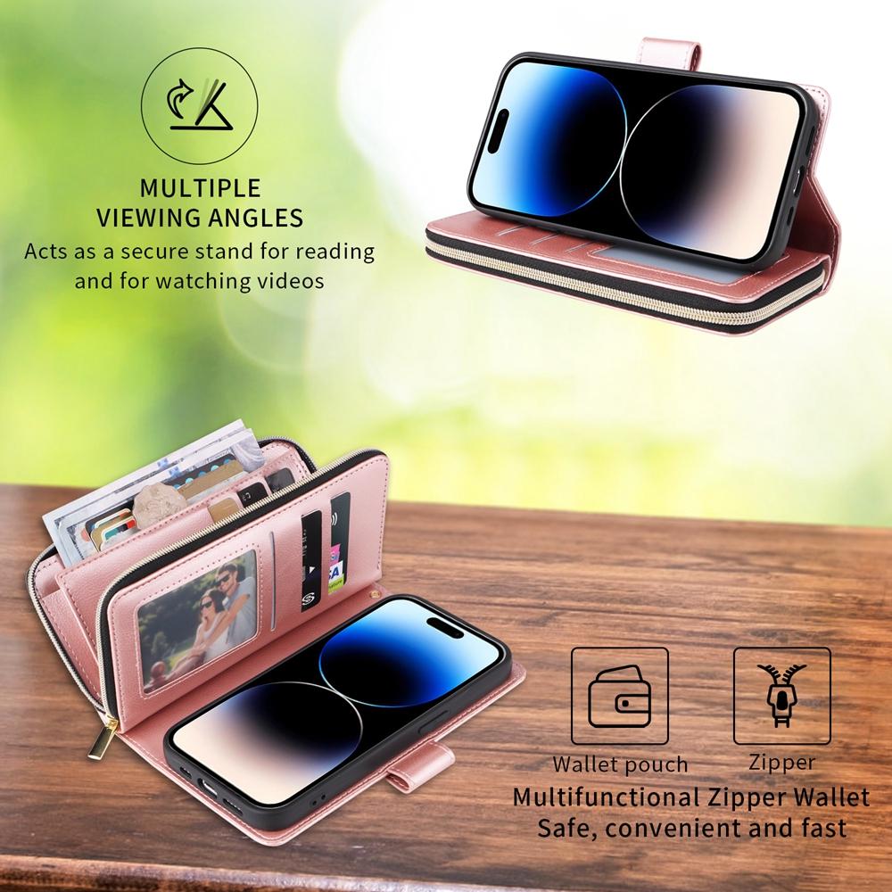 Reißverschluss Riemen Leder Geldbörse Hülle Ständer Klapphülle Für Für Samsung A55 A35 A56 A15 5G S26 S25 Ultra S24 S23 S22 Plus Handyhülle