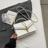 Monochromatic shoulder bag with tassel simple Western style square bag portable bag small bag