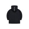 Fila Fusion Logo Print Fashion Goose Down Long Down Jacket Women outerwear Deep-Black T11W241917F-BK