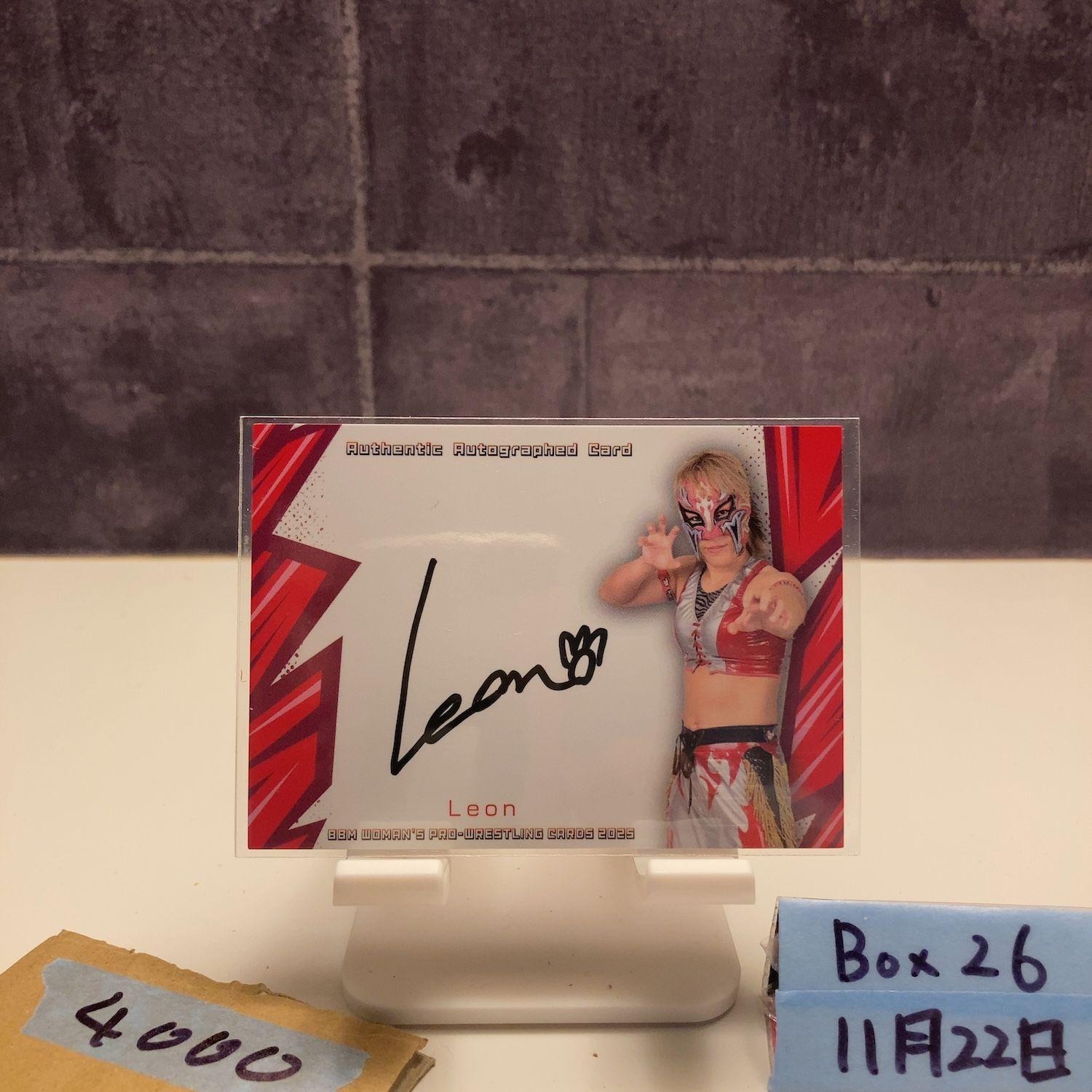 2025 BBM Leon 07/95 Autographed Card Women s Pro Wrestling Card
