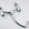 TLXT Electroplated Double-Handle Kitchen Sink Faucet
