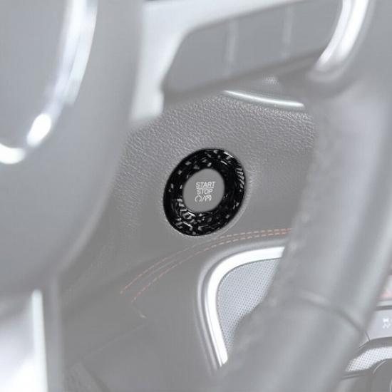 For 2015 -  Chrysler 300 Carbon Fiber Engine Ignition Switch Ring Cover Trim