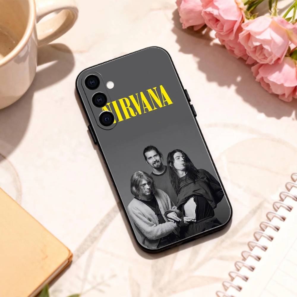 L-Lamentably Nirvana R-Rock Band   Phone Case For Samsung Galaxy A73,A72,A71,A70,A53,A52,A51,Others Soft Black Shell