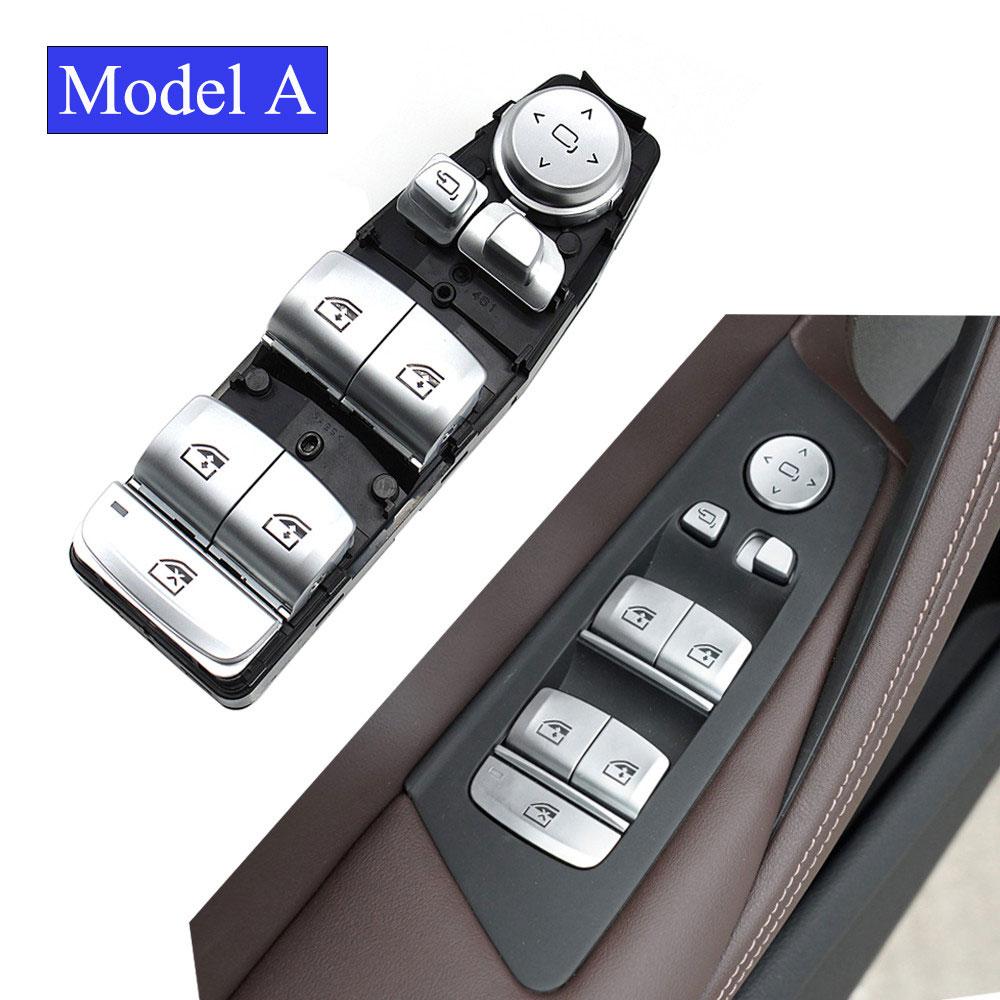 Chrome Electrical Master Power Window Lifter Switch Control Regulator Button For BMW X3 X4 X5 5 6 Series G30 G31 G32 G01 G02