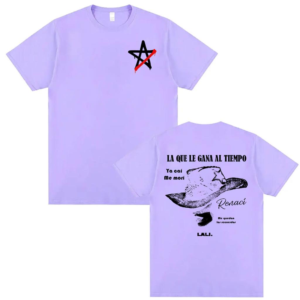 Singer Lali Esposito LA QUE LE GANA AL TIEMPO 2026 Tour Tshirts Unisex Women Summer Hip Hop Vintage T Shirt Cotton ONeck T Shirts