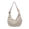 Rhombus dumpling bag autumn and winter new trendy casual large capacity solid color cloth bag light commuter shoulder messenger bag women