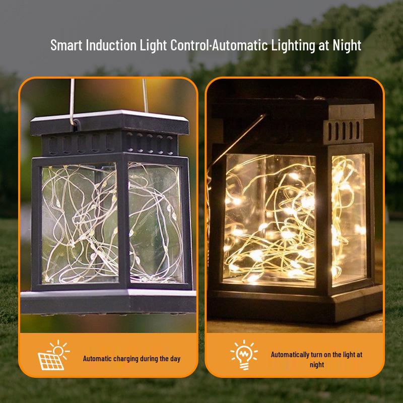 Retro LED Solar Garden Lantern: Waterproof Outdoor Courtyard & Balcony Lighting Decoration