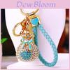 Sparkling Heart Shaped Lucky Charm Keychain For Women Stylish Metal Key Ring Gift