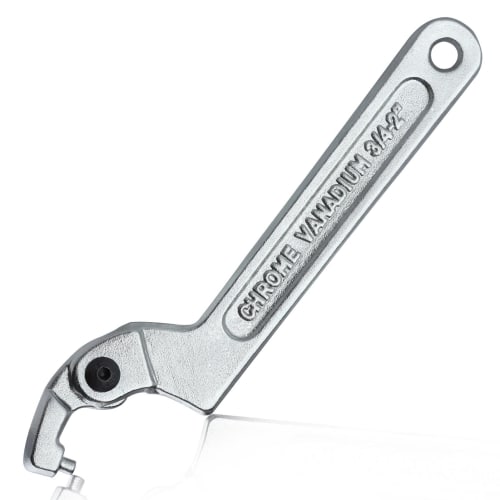 LEONTOOL Adjustable C-Spanner Hook Wrench, Rotating C-Pin Wrench, Multi-Function Adjustable, 19-51mm Round Head, CR-V Steel, Hook Lock Nut Wrench, Moo