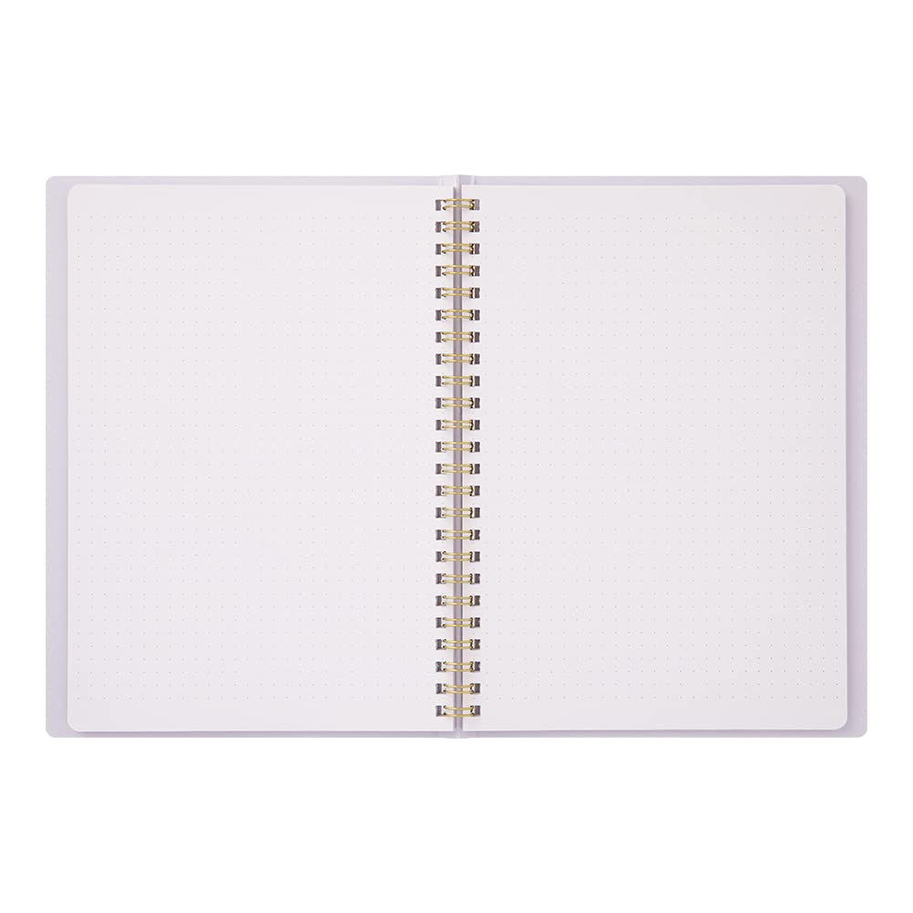 MIDORI Ring-Bound Notebook, Color Dot Grid, A5 - Purple