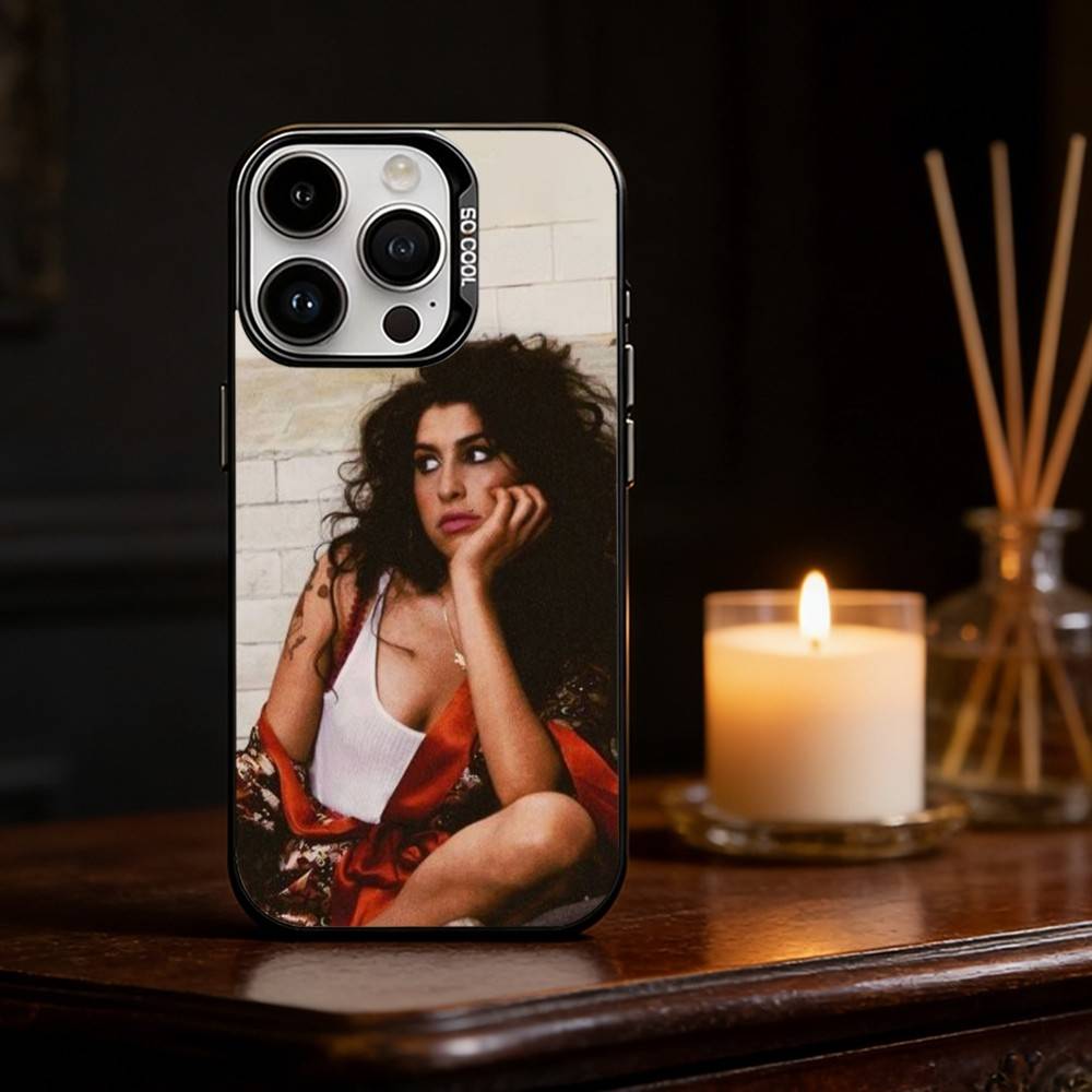 Amy W-Winehouse 80S Phone Case Color Silver Shell For IPhone 17 16 15 14 13 12 11 Pro Max Plus