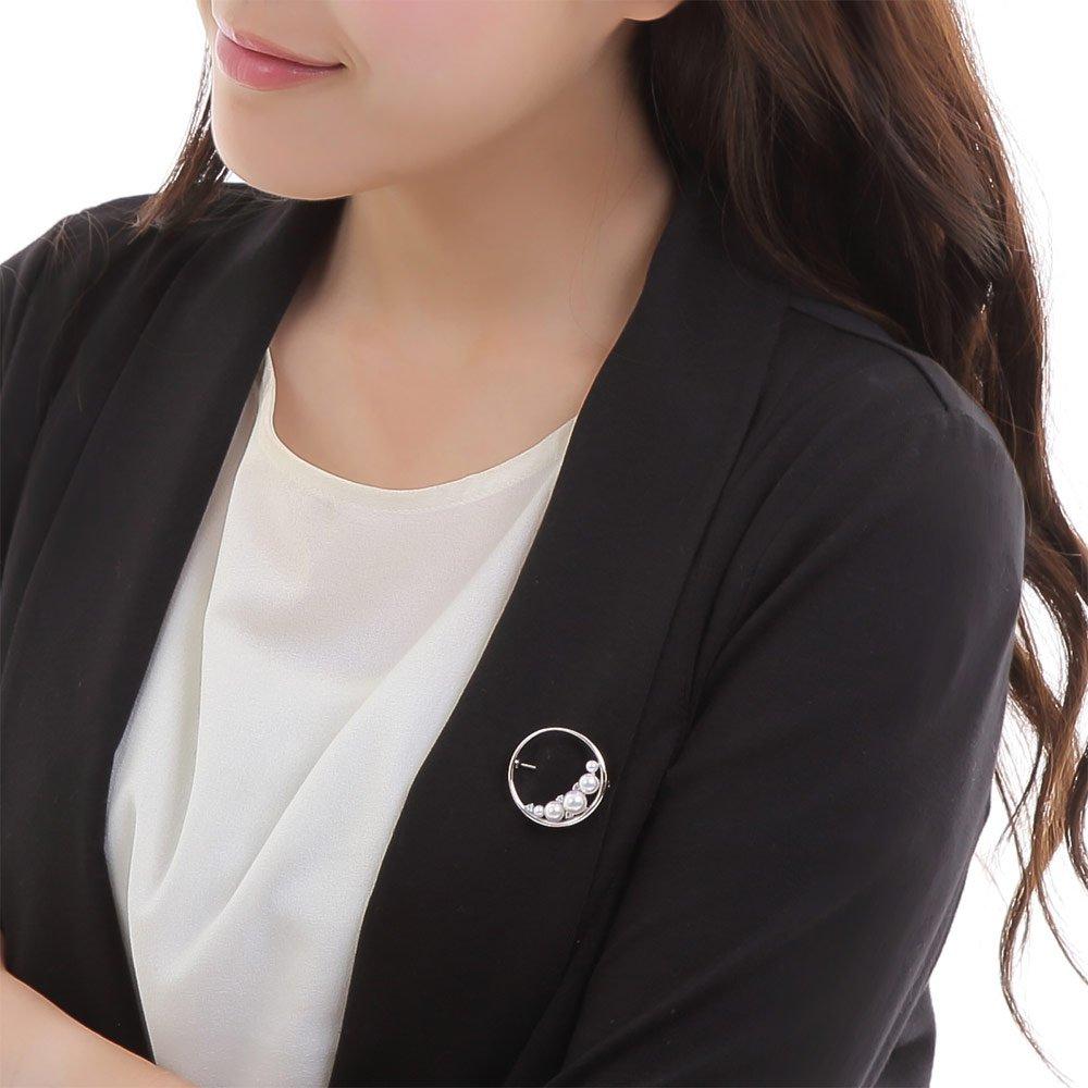 Královská měsíční brož Perlová měsíční brož Dámská [Dárkově zabalená]